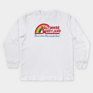 Baltimore Maryland - Reading rainbow Kids Long Sleeve T-Shirt